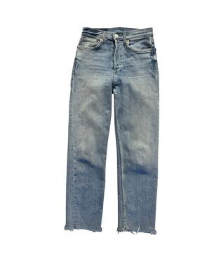 RE/DONE Stove Pipe Straight Leg Jeans in Light Stone Size 26